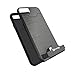 iPhone 7 Case, Bastex Hybrid Slim Fit Black Rubber Silicone Cover Hard Plastic Grey Brushed Metal Design Kickstand Case with Hidden Credit Card Slot for Apple iPhone 7