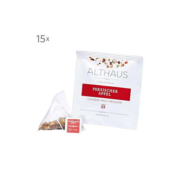 Althaus Tee PERSISCHER APFEL ⋅ Früchtetee im Pyramidenbeutel PYRA PACK ⋅ Aromatisierter Früchtetee mit Apfelgeschmack… – Bild 3