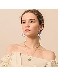 Sunssy 16 Pairs Leather Earring for Women Teardrop Leopard Print Leather Dangle Earring Lightweight