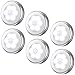 AMIR Upgraded 3.15” Motion Sensor Light, Cordless Battery-Powered LED Night Light, Stick-Anywhere Closet Lights Stair Lights, Safe Lights for Hallway, Bathroom, Bedroom, Kitchen (White - Pack of 6)