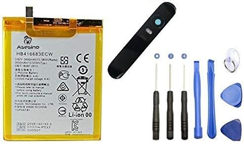 Asesino Battery Compatible w/Huawei Nexus 6P (3600mAh) with Replacement Toolkit and Camera Lens HB416683ECW [H1511 H1512] (Battery + Toolkit + Lens)