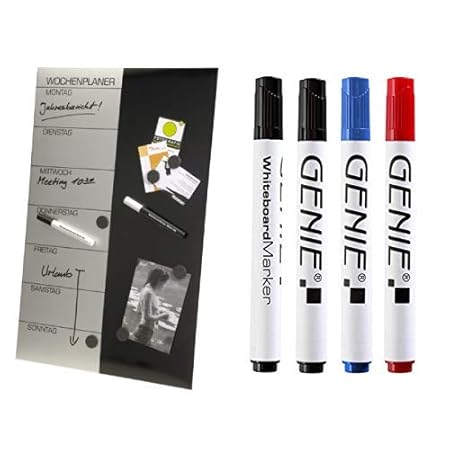 Magnet Abwischbar Inkl Stifte Magnete Und Wandbefestigung 57 X 37 Cm Genie Wochenplaner Schreibtafel Planungstafeln