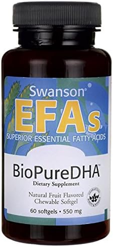 Swanson Biopure Dha Fish Oil Chewable Softgels 550 mg 60 Sgels