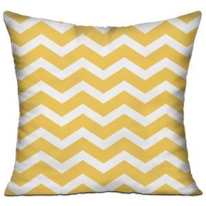 Amazon Com Zudanyuan Yellow White Stripe Zig Zag Throw Pillow
