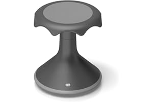 VS America Hokki Stool, Flexible Ergonomic Seating Stool for Kids and Adults, 15" Seat Height, Black
