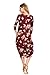 Pastel by Vivienne Women's Cocoon Midi Dress With Pocket Floral Print Large Floral Burgundy