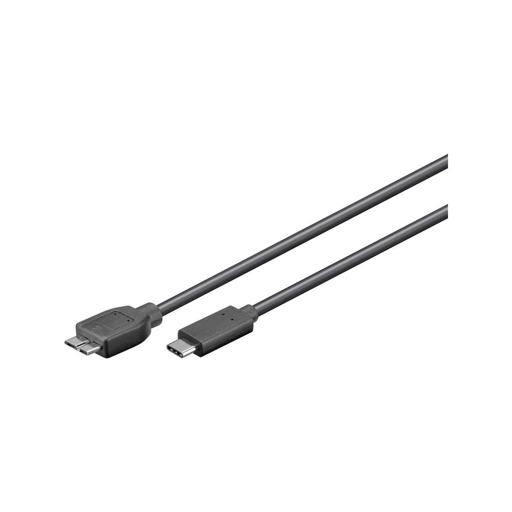 Goobay 67995 USB-C To Micro-B 3.0 Cable, Black, 0.6m Length