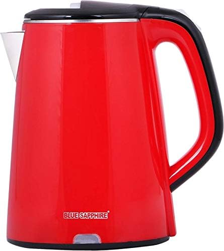 CHARTBUSTERS Sapphire King Double Layer Electric Kettle, Red