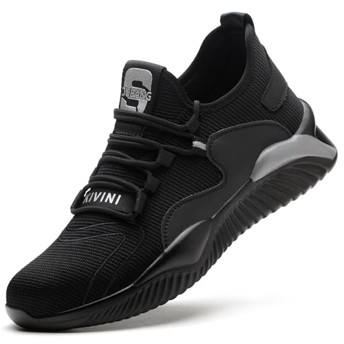 Safety Shoes for Men Women Work Shoes with Steel Toe Lightweight Safety Shoes Comfortable Safety Sneakers 36-46EU