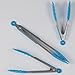 Light Blue Silicone Cooking Tongs - Set Of 3 Kitchen Locking Tongs - 7,9,12