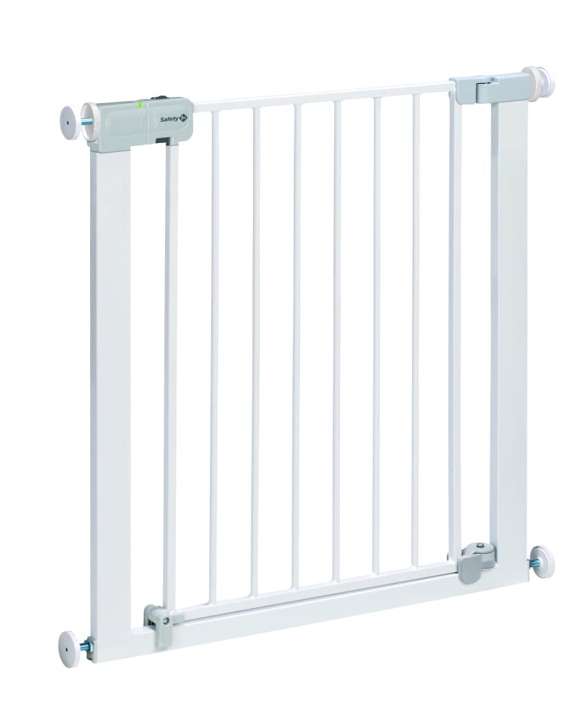 Safety 1st Securtech Auto-Close Metal Gate, Easy to Use, Quick and Easy to Install. 6-24 months, White