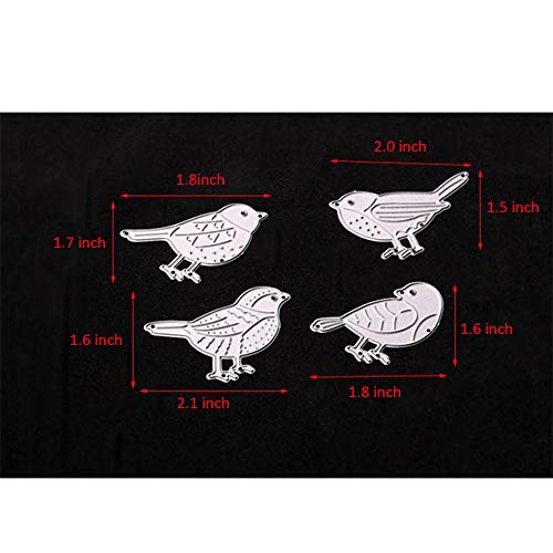 Dream_light Metal Cutting Dies, Embossing Dies Stencil Template Mould for DIY Scrapbooking Photo Album Paper Card Making Craft Wedding Party Decoration DIY Gift, Die-Cuts (Four Birds)