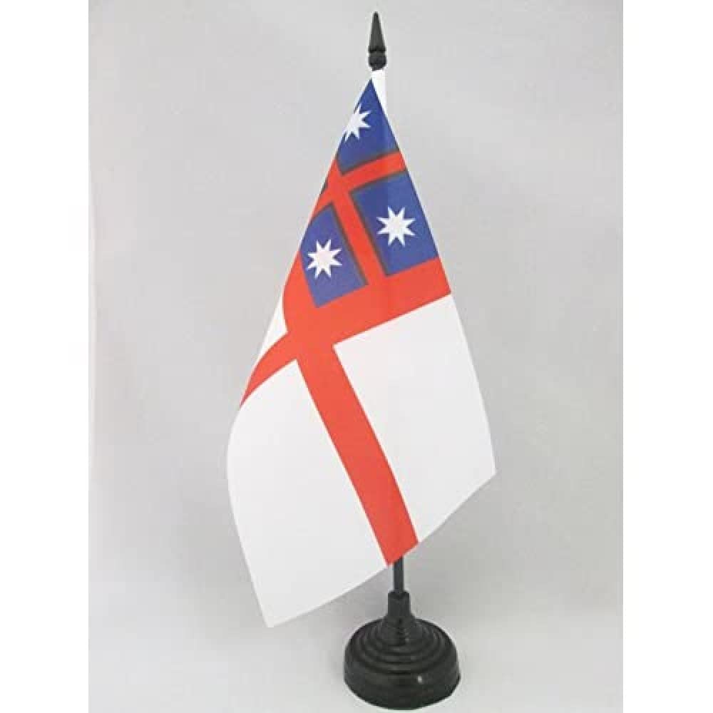 AZ FLAG United Tribes of New Zealand Table Flag 5'' x 8'' - confederation of Maori tribes Office Decoration 100% Polyester 21 x 14 cm - Mini Desk Flag with Pole and Black Plastic Base