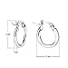 Sterling Silver Hoop Earrings (Silver-13mm 1/2