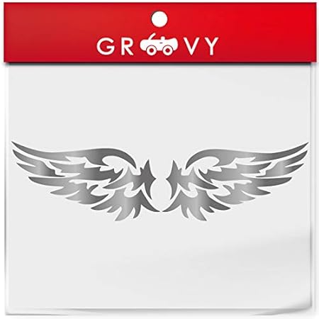 Amazon 羽 翼 開運 お守り ステッカー 天使 かっこいい エンブレム かわいい おしゃれ 車 ブランド アウトドア シール おもしろ グッズ 1210 シルバー ステッカー デカール 車 バイク