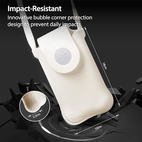 BONE Crossbody Phone Bag, Cell Phone Purse Silicone Crossbody Purse Bag for Women and Men, Crossbody Shoulder Bag, Adjustable Strap, Skin Friendly, Scratch-Resistant, Washable, Bubble Phone Bag Gen 2