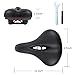 Zacro Bike Seat with LED Taillight - Universal Gel Bike Saddle with Spring and Breathable Design, 1 Mounting Wrench and 1 Screwdriver Included