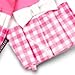 Gloveables Pink/pink Gingham with White Bow