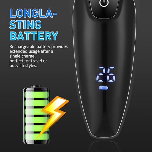 Phisco Rasuradora Eléctrica Recargable para Hombre, Afeitado Preciso y Suave, Diseño Impermeable, Batería de Larga Duración, Sistema Antitirones, Ideal para Viajes