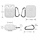 Airpods Case Cover,Jeselry 9 in 1 Airpods Accessories Set,Protective Silicone Cover Skin Compatible Apple Airpods Anti-Lost Strap/Ear Hook/Watch Band Holder/Keychain/Earpods Case (White)thumb 1