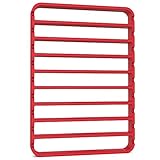STAN BOUTIQUE Silicone Roasting Rack for 13x9 Oven Pans - Nonstick Baking/Drying/Cooling Rack Fits Small Quarter Sheet Size Cooking Pan (8.5 X 12 Inches), Red