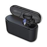 Bluetooth Earbud, Besinpo Smallest Bluetooth 5.0 Wireless Earbud Bluetooth Earpiece Invisible Earphone Car Headset 100 Hours Playing Time with 1450mAh Charging Box Enhanced Comfort - Single Earbud