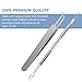 IBEET Blackhead Remover Tweezers Kit,Comedone Extractor Tool,Anti-microbial,Treatment for Blemish,Whitehead Popping, Zit Removing for Risk Free Nose, Silver, 2 PCS