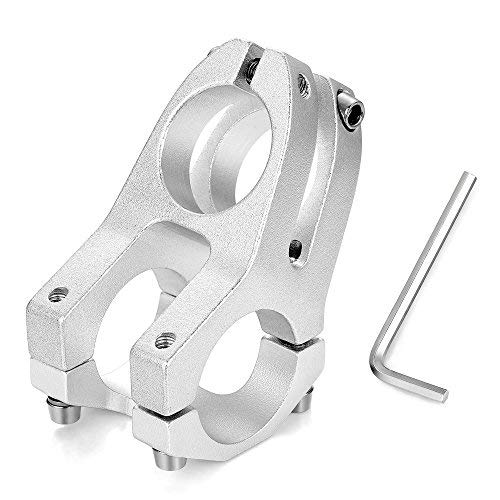 PGMJ Aluminum Alloy 31.8 Stem 45mm Bike Stem Mountain Bike Stem Short BMX Parts Short Handlebar Stem for Road Bike, Bicycle, BMX, MTB, Fixie Gear, Cycling(Sliver) - Thumbnail 4
