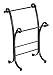 mDesign Decorative Metal Fingertip Towel Holder Stand for Bathroom Vanity Countertops to Display and Store Small Guest Towels or Washcloths, 2 Tiers - 13.6