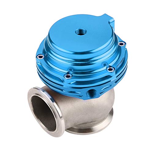 Crispsound External Wastegate, 38mm Water Cooled External Turbo Manifold Wastegate Stainless Steel Hardware Kits Aluminum Valve Clamp with Air Fittings, for Car