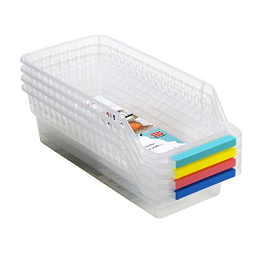 M-Aimee 4Pack Plastic Fruits Refrigerator Storage Tray Organizer with Handle Random Color - Thumbnail 4