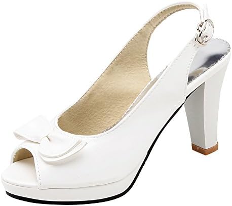 Latasa Women's Peep-Toe Bow Slingback Pumps