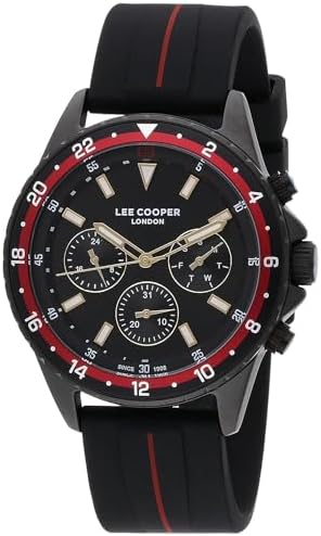 LEE COOPER Men's Multi Function Black Dial Watch