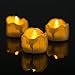WINCAN 12pcs Amber Yellow Flickering Timing Flameless LED Tea Light Candles with Timer Flameless Candles Battery powered, Wax Dripped Battery Operated Tealights for Wedding, Birthday, Home Party