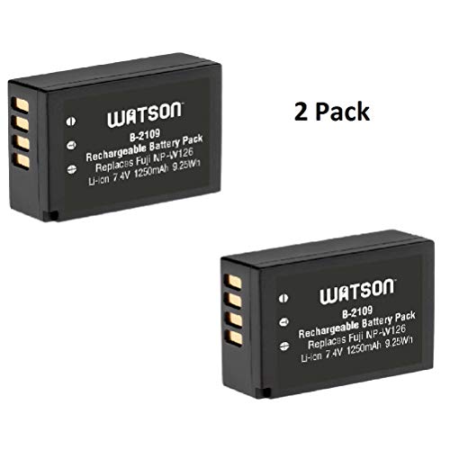 Watson NP-W126 Lithium-Ion Battery Pack (7.4V, 1120mAh) 2 Pack Watson NP-W126 Lithium-Ion Battery Pack (7.4V, 1120mAh) 2 Pack