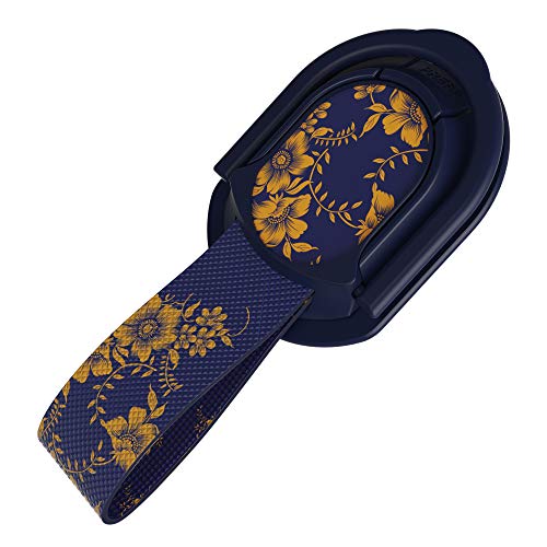 Ghostek Universal Magnetic Finger Holder Strap Grip Metallic Ring Kickstand | Compatible with iPhone X/Xs, Samsung s10 s10 Plus, S9, S8, HTC, LG, Google, Alcatel, OnePlus, Sony | Floral Blue