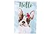 Lantern Hill Hello Boston Terrier Puppy Garden Flag 12 inches by 18 inches; Double Sided Reads Correctly Both Sides