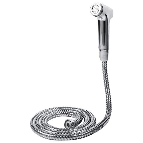 GLOGLOW Hand Held Bidet Sprayer Stainless Steel Sprayer Shattaf Shower Bidet Sprayer with Hose Holder Wall Bracket Set