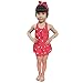 Jastore® Baby Girls Swimwear One Piece Swimsuits Beach Wear with Headband (2-3 Years, Red)