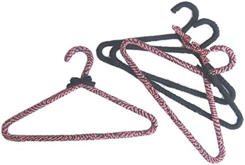 Decorative Fabric Covered Baby Clothes Hangers in Pink and Black