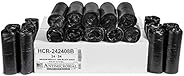 Aluf Plastics 7-8 Gallon Black Trash Bags (1000 Count) - 24" x 24" - Star Seal 8 Micron Equivalent H