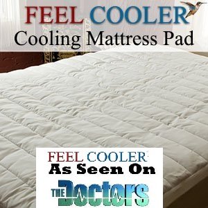 Cooling Mattress Pad - Cal King Feel CoolerÂ® Mattress Pad - 30 Day Return Guarantee.