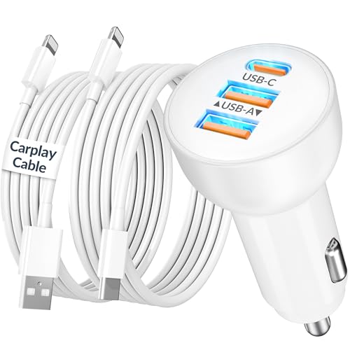 YEAHFUN 70W 3-Port Car Charger