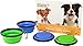 Collapsible Dog Bowl Designed by Friends Forever, Foldable Expandable Cup Dish for Pet Food Water, USDA / FDA Recommended BPA Free Silicone