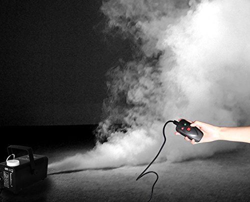 Portable Fog Machine 400-Watt Wired Remote Controlled Stage Smoke Machine for Halloween Party Weddings
