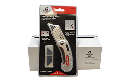 American Line 65-0203CT Pro Folding Utility Knife with 5 Blades (Pack of 5)