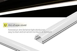 TORCHSTAR 5 Pack 3.3ft/1m Aluminum U-Shape Channel