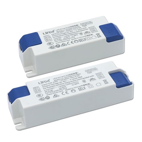 LED Flame Retardant Driver 28W 30W 32W 34W 36W 38W 40W 42W 48W Lighting AC 220-240V to 33-40V LED Power Supply 1PCS(42W 33-40V 1050mA)