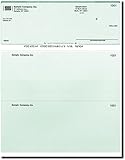 Computer Checks - 100 Printed Laser Computer Voucher Checks - Compatible for QuickBooks - GREEN DIAMOND