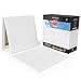 ARTEZA Premium Stretched Canvas, 12 x 12 Inches, Pack of 8, Blank White Square Canvas Boards for Acrylic, Oil and Gouache Painting